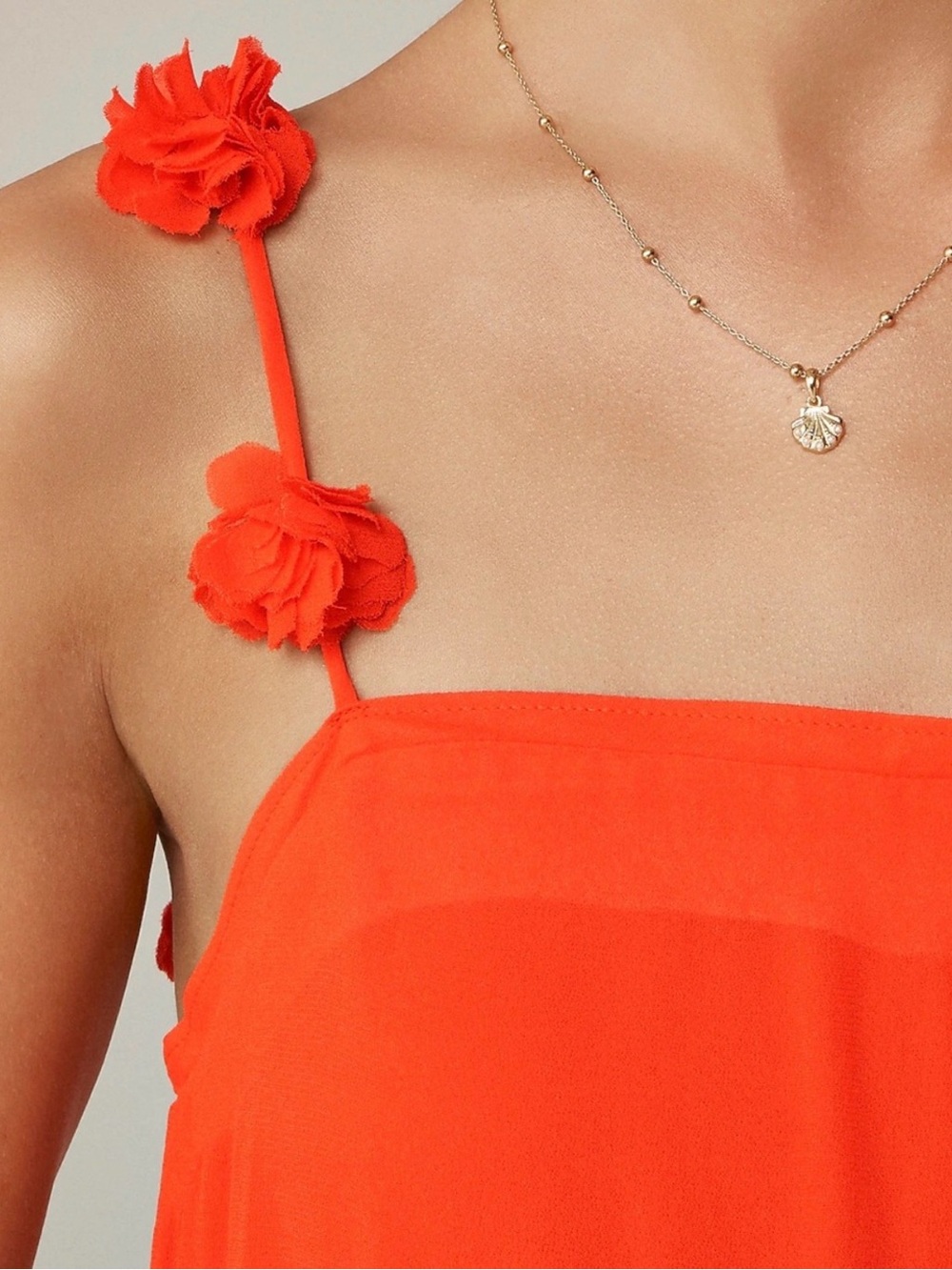 J. Crew Collection rosette-strap sheath dress in chiffon - Picture 4 of 11